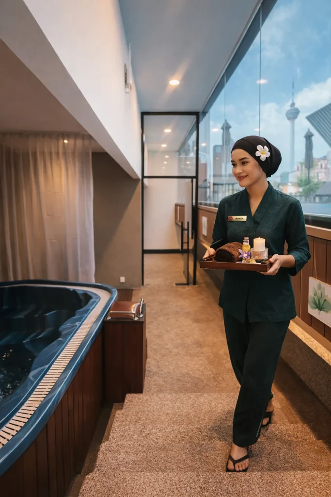 Yoyoy Kamphora Spa Kuala Lumpur jacuzzi and spa facilities area