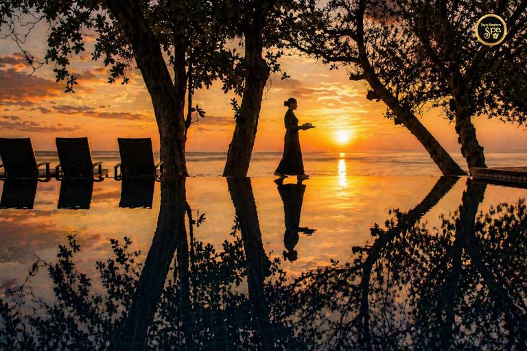 Golden hour serenity. A peaceful moment where nature and wellness come together in harmony.
